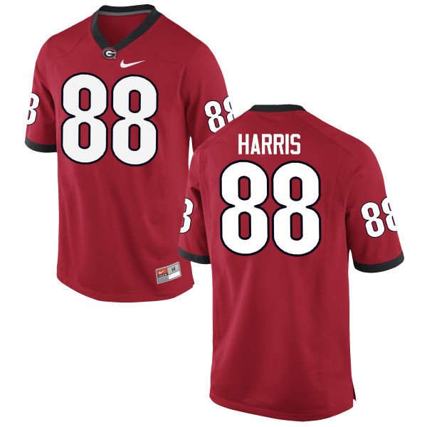 Men Georgia Bulldogs #88 Jackson Harris College Football Jerseys-Red - Click Image to Close